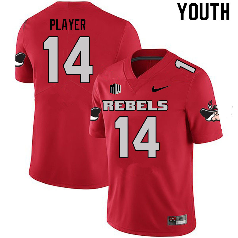 Youth #14 Tyson Player UNLV Rebels College Football Jerseys Sale-Scarlet